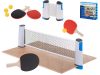 Asztalra kihúzható ping-pong háló, ütőkkel és labdákkal