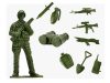 307 részes játék katonai készlet (240 katona + autók + terep kiegészítők)