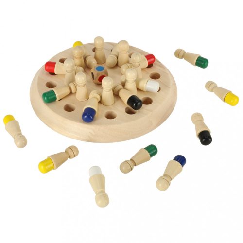 Memória kirakós játék kínai mérkőzés színek fa