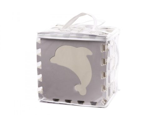 Habszivacs puzzle szőnyeg/gyerekeknek járóka 36el. szürke-ecru