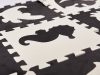 Hab puzzle szőnyeg / játszószőnyeg gyerekeknek 25 darab fekete-fehér