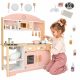 Gyerekkonyha, fa, MDF, MODERN CLASSIC, kiegészítőkkel, 82 cm, rózsaszín