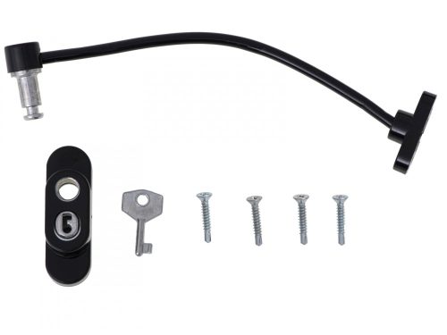 Biztonsági ablakzár + kulcs fekete