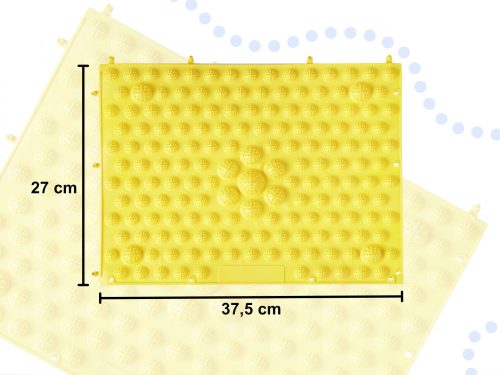 Érzéki masszázs korrekciós szőnyeg sárga