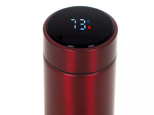 Thermos bögre smart LED 500ml bordó