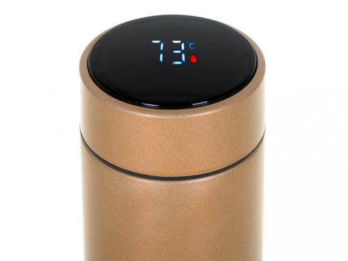 Thermos bögre smart LED 500ml arany