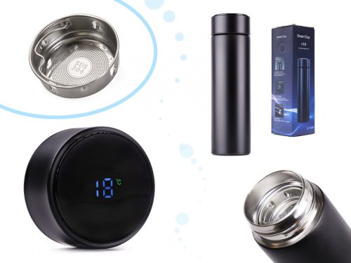 Thermos bögre smart LED 500ml fekete