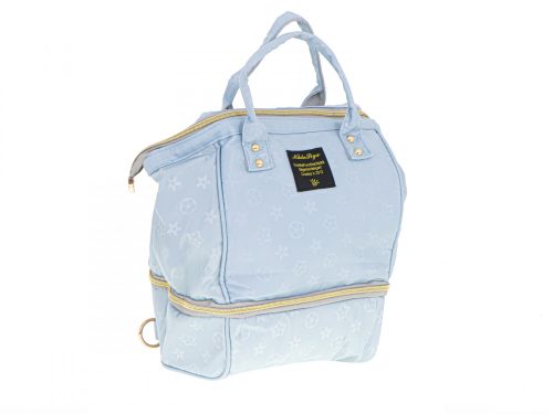 Pelenkázó táska hátizsák és cumisüvegek kék