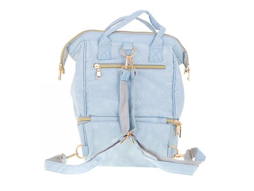 Pelenkázó táska hátizsák és cumisüvegek kék