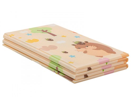 Oktatási összecsukható habszivacs szőnyeg kétoldalas sündisznó/medve 150x195cm