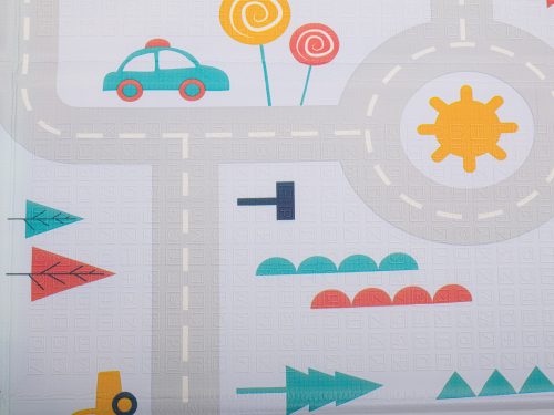 Oktató szőnyeg gyerekeknek utca/erdő 177x158x0.8cm