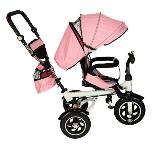 Trike Fix V3 háromkerekű 3in1 babakocsi kerékpár 360 forgatható szabad kerék rózsaszínű