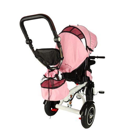 Trike Fix V3 háromkerekű 3in1 babakocsi kerékpár 360 forgatható szabad kerék rózsaszínű