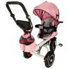Trike Fix V3 háromkerekű 3in1 babakocsi kerékpár 360 forgatható szabad kerék rózsaszínű