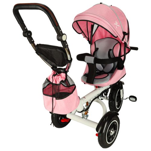 Trike Fix V3 háromkerekű 3in1 babakocsi kerékpár 360 forgatható szabad kerék rózsaszínű