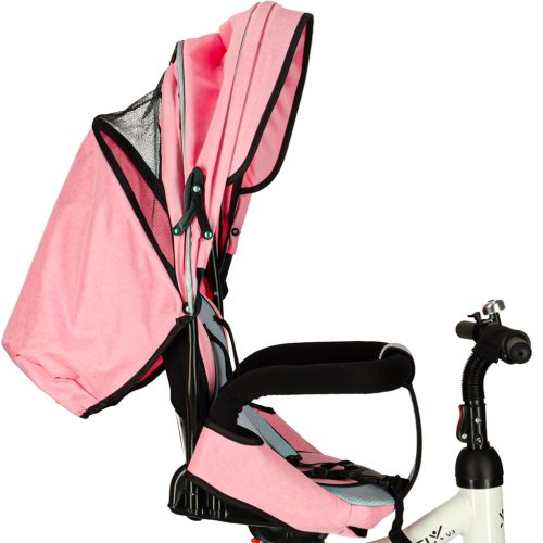 Trike Fix V3 háromkerekű 3in1 babakocsi kerékpár 360 forgatható szabad kerék rózsaszínű