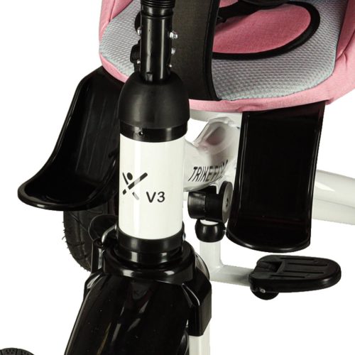 Trike Fix V3 háromkerekű 3in1 babakocsi kerékpár 360 forgatható szabad kerék rózsaszínű