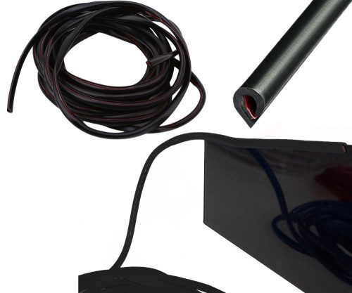 Autó ajtó szélén lökhárító profil 15m fekete