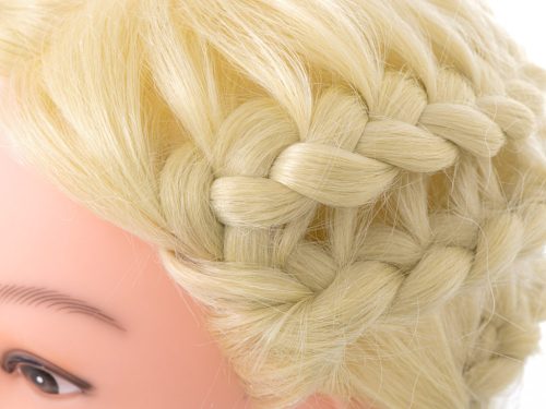 Fodrász képzési fej természetes szőke haj