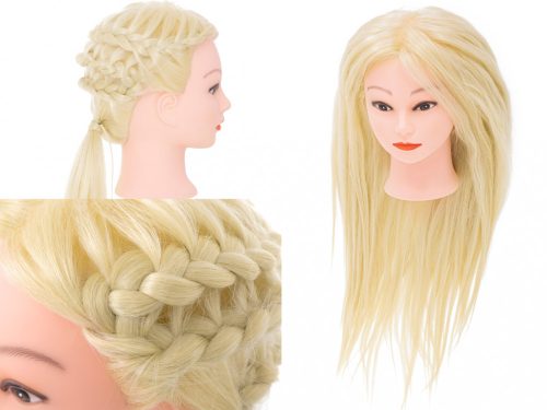 Fodrász képzési fej természetes szőke haj