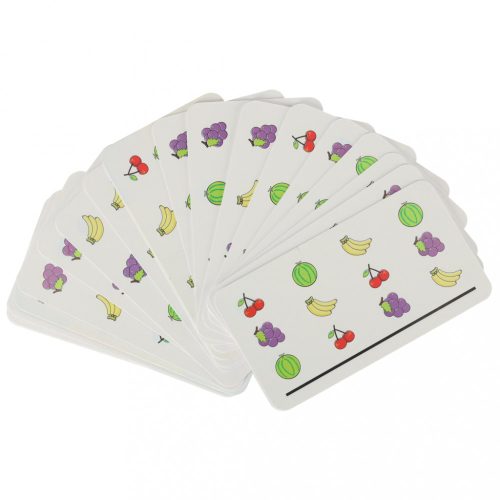 Fából készült oktató játék, montessori, gyümölcs-egyezés kereső