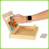 Oktatási fa gyufaszínű játék dobozban