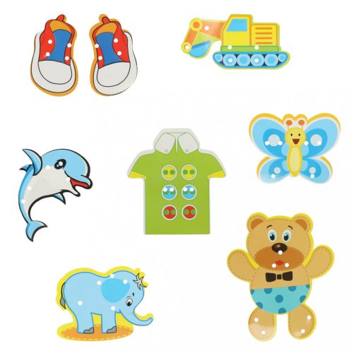 Puzzle tűk gombák + varrni tanulás készlet 603el