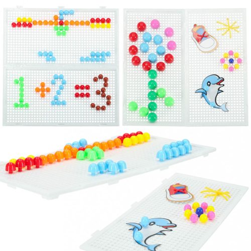 Puzzle tűk gombák + varrni tanulás készlet 603el
