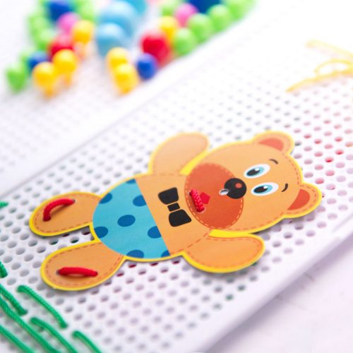 Puzzle tűk gombák + varrni tanulás készlet 603el