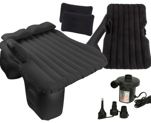 Autóágy matrac felfújható + pumpa fekete