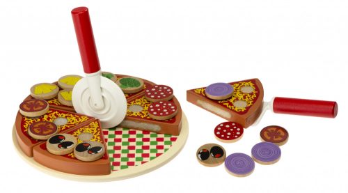 Pizza fa játékkészlet tartozékokkal