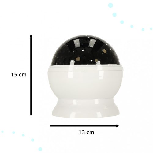 Csillagprojektor éjszakai fény 2in1 USB fehér