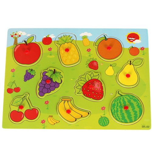 Fa kirakós játék gyümölcsök formák