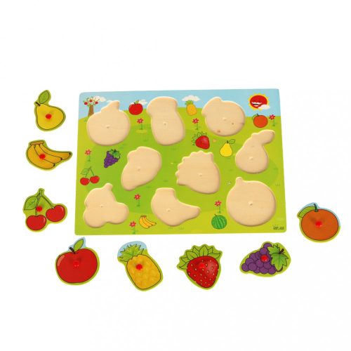 Fa kirakós játék gyümölcsök formák