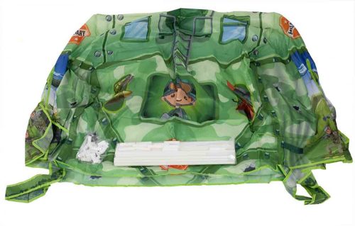 Összecsukható ház alapon játszósátor katonai 103cm