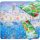 Oktatási kétoldalas habszivacs szőnyeg tengeri világ 190x170cm