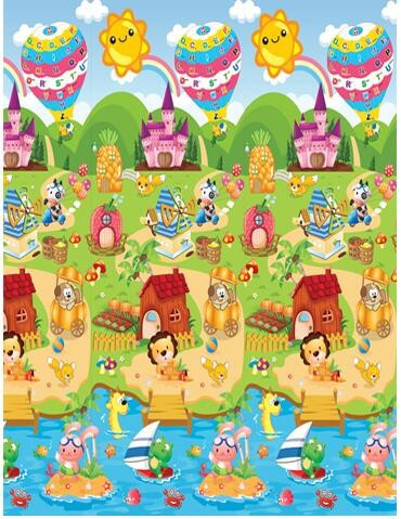 Oktatási kétoldalas habszivacs játszótéri szőnyeg 180x120cm