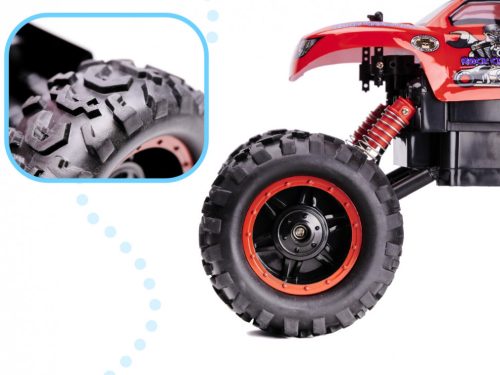 NQD ROCK CRAWLER KING RC autó 1:12 USB piros