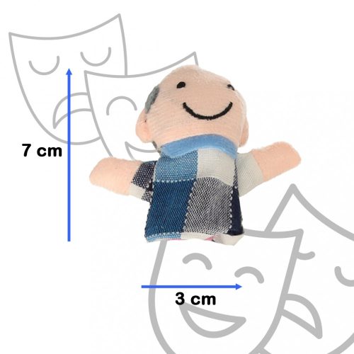 Plüss kabalafigurák ujjbábok család 6db