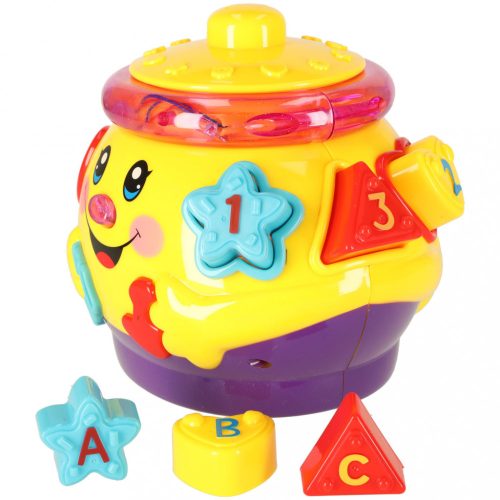 Zenélő pot blokk játszó sorter sárga