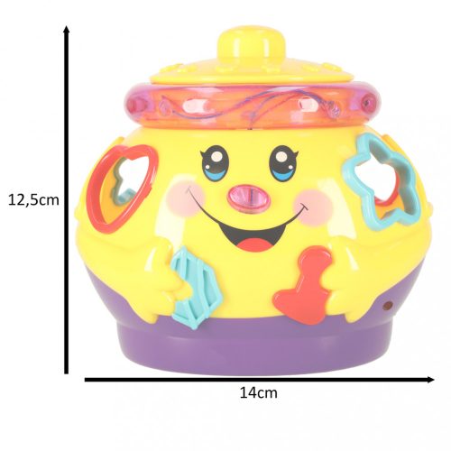 Zenélő pot blokk játszó sorter sárga